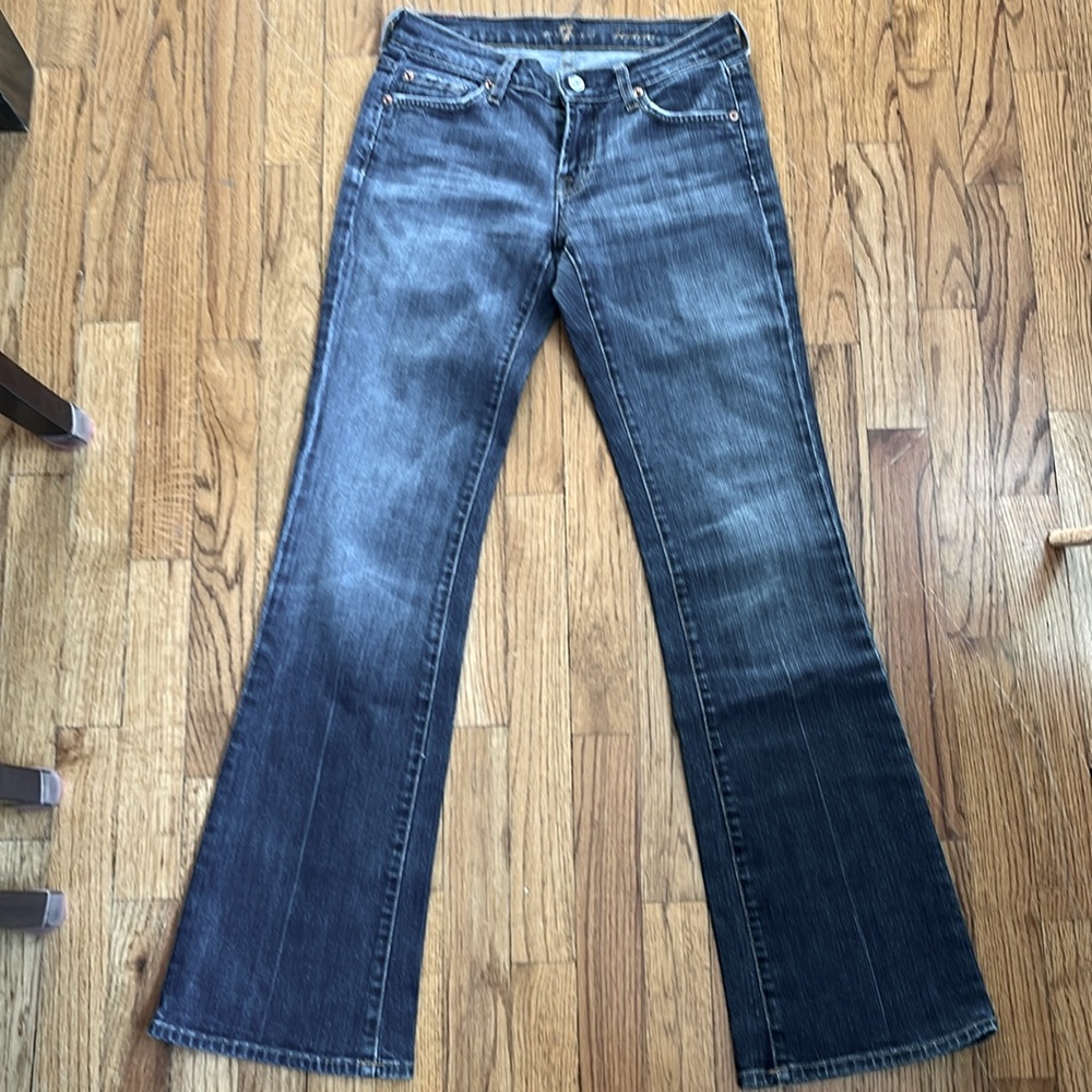 7 For All Mankind Women's Blue Boot Cut Jeans